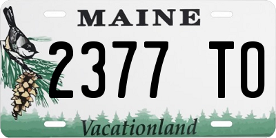 ME license plate 2377TO