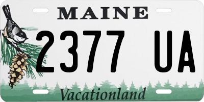 ME license plate 2377UA