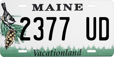 ME license plate 2377UD