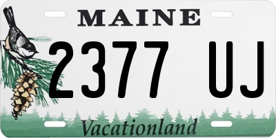 ME license plate 2377UJ