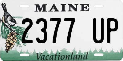 ME license plate 2377UP
