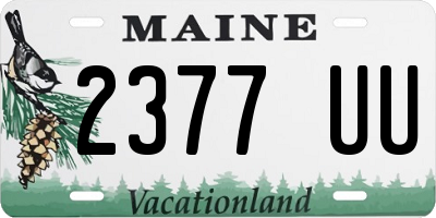 ME license plate 2377UU