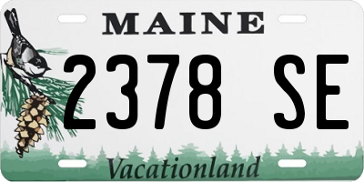 ME license plate 2378SE