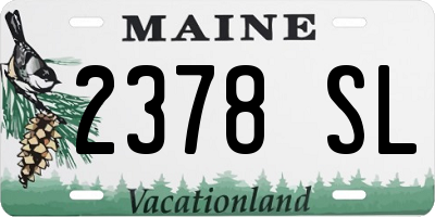 ME license plate 2378SL