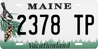 ME license plate 2378TP