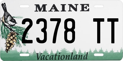 ME license plate 2378TT