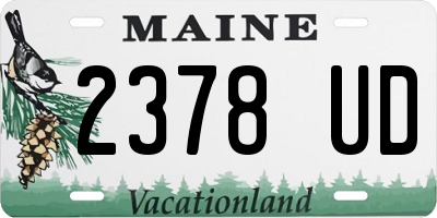 ME license plate 2378UD