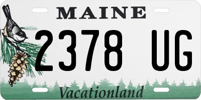 ME license plate 2378UG