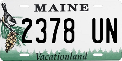 ME license plate 2378UN