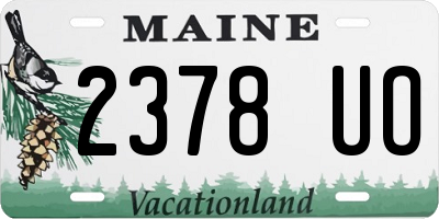 ME license plate 2378UO