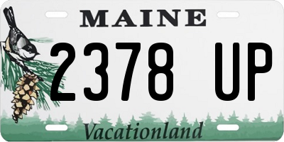 ME license plate 2378UP