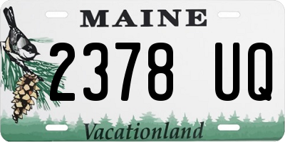 ME license plate 2378UQ