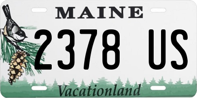 ME license plate 2378US