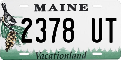 ME license plate 2378UT