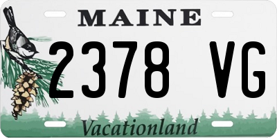 ME license plate 2378VG