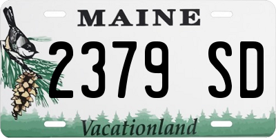 ME license plate 2379SD