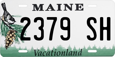 ME license plate 2379SH