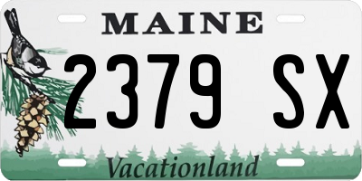 ME license plate 2379SX