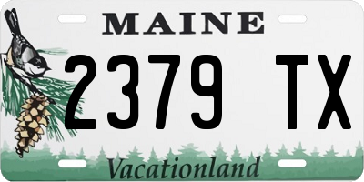 ME license plate 2379TX