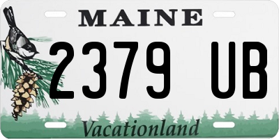 ME license plate 2379UB