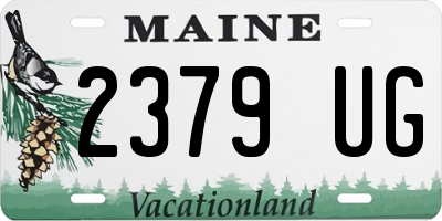 ME license plate 2379UG