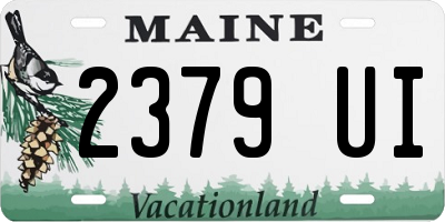 ME license plate 2379UI
