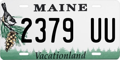 ME license plate 2379UU