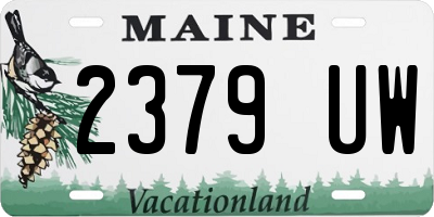 ME license plate 2379UW