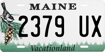 ME license plate 2379UX