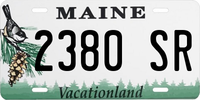 ME license plate 2380SR