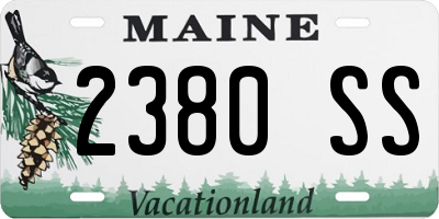 ME license plate 2380SS
