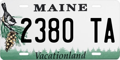 ME license plate 2380TA