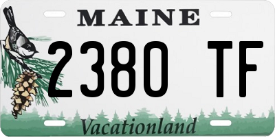 ME license plate 2380TF