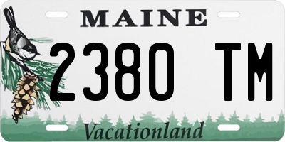 ME license plate 2380TM