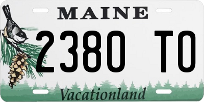 ME license plate 2380TO