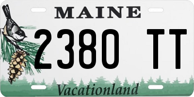 ME license plate 2380TT