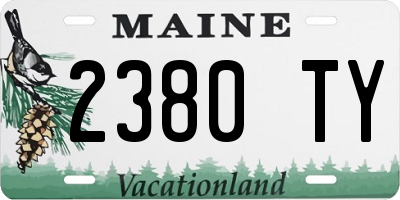 ME license plate 2380TY