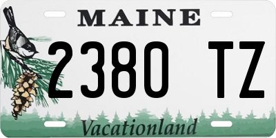 ME license plate 2380TZ