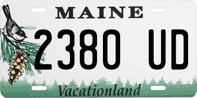 ME license plate 2380UD