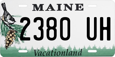 ME license plate 2380UH