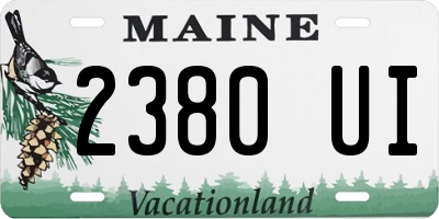 ME license plate 2380UI