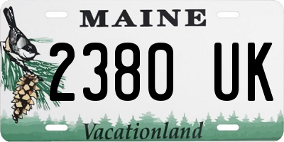 ME license plate 2380UK