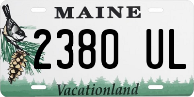 ME license plate 2380UL