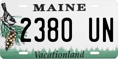 ME license plate 2380UN