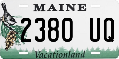 ME license plate 2380UQ
