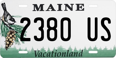 ME license plate 2380US