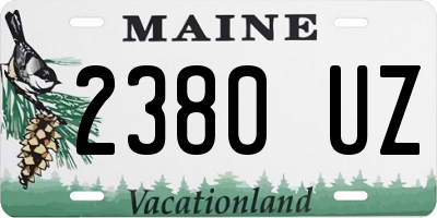 ME license plate 2380UZ