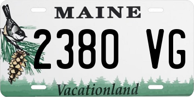 ME license plate 2380VG