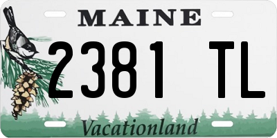 ME license plate 2381TL