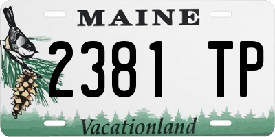 ME license plate 2381TP